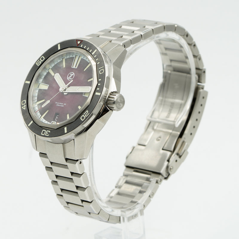 Zelos Swordfish Automatic Stainless Steel Burgundy Dial 2021 B&P