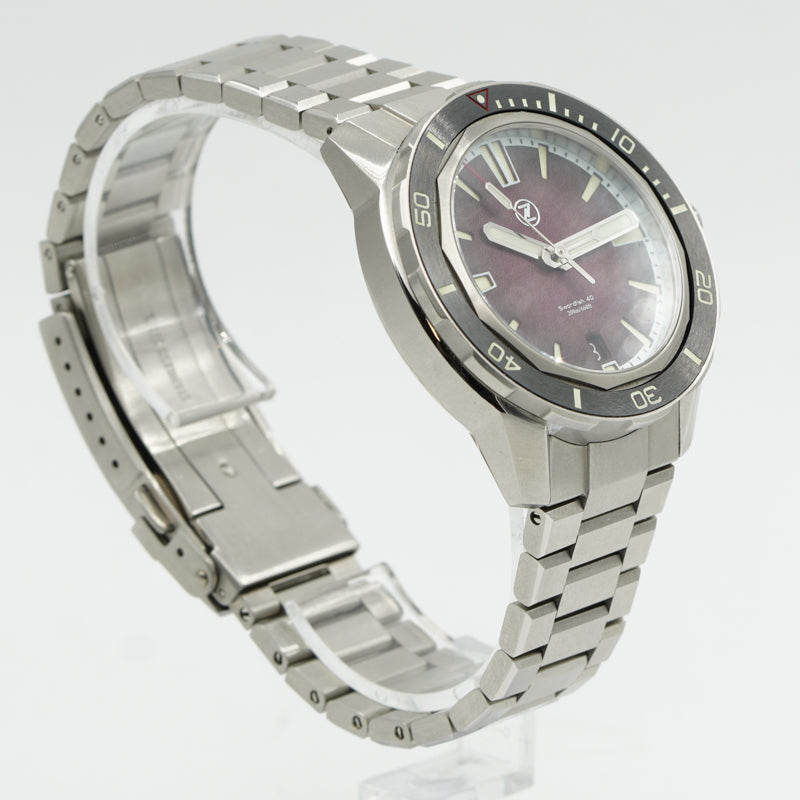 Zelos Swordfish Automatic Stainless Steel Burgundy Dial 2021 B&P