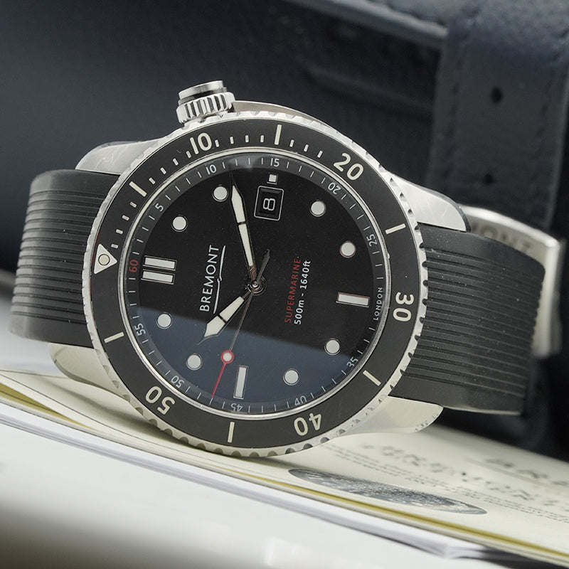 SOLD - 3/4/25 - Bremont S500 Supermarine S500-BK-2018 Dive Watch 43mm B&P 2021