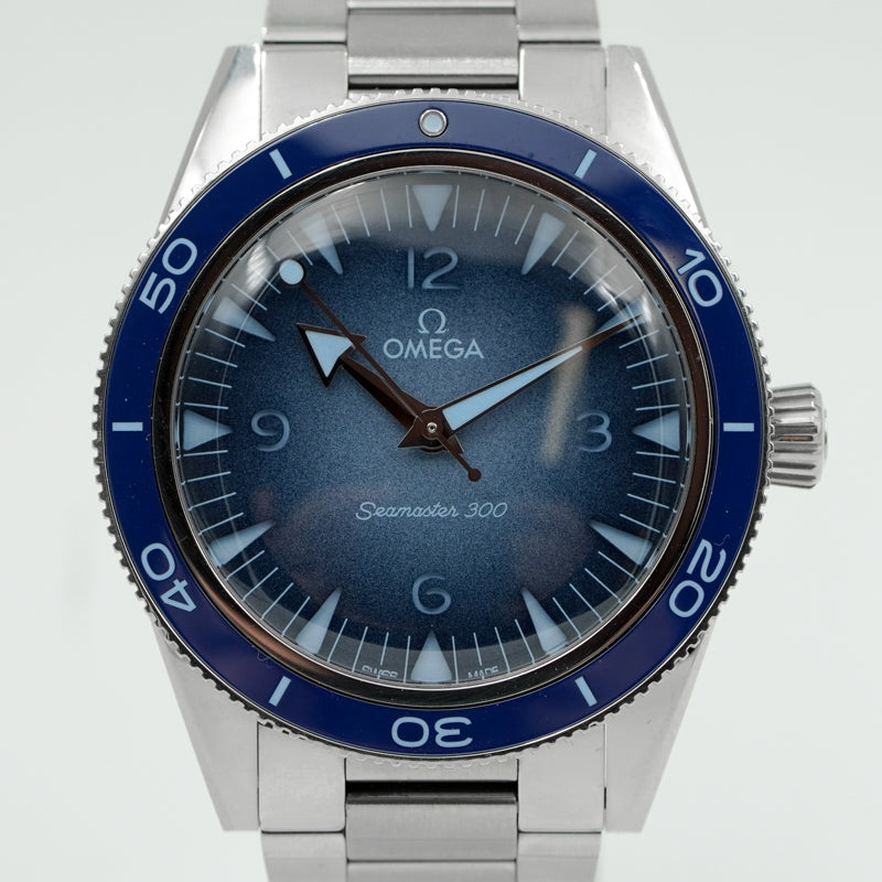 SOLD - 6/6/24 - Omega Summer Blue Seamaster 300 Heritage '23 B&P 234.30.41.21.03.002
