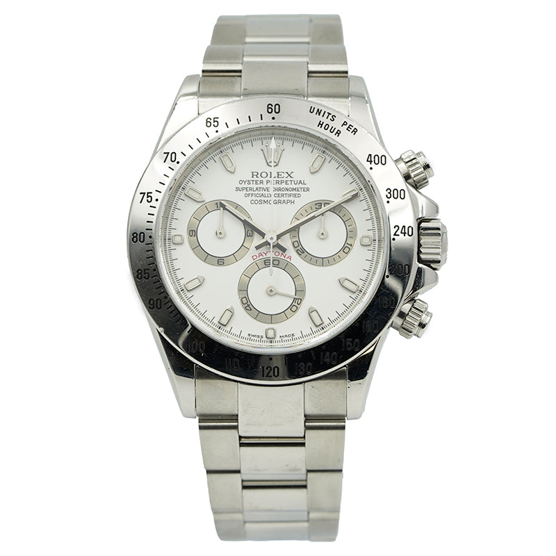 SOLD - 7/10/24 - Rolex Daytona 116520 Stainless Steel White Dial Circa 2002
