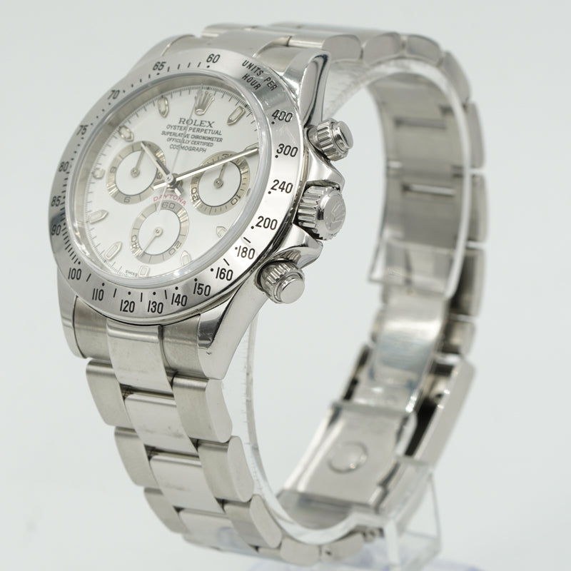 SOLD - 7/10/24 - Rolex Daytona 116520 Stainless Steel White Dial Circa 2002