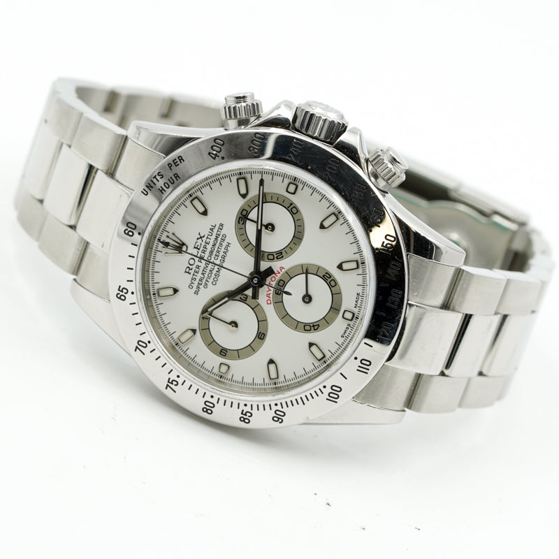 SOLD - 7/10/24 - Rolex Daytona 116520 Stainless Steel White Dial Circa 2002