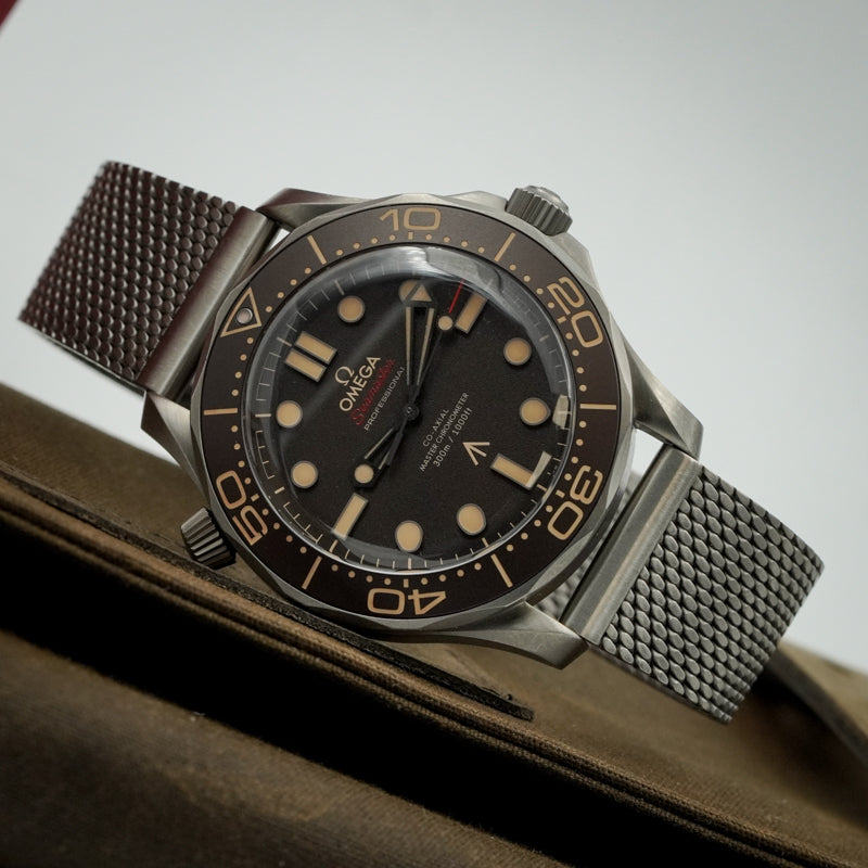 SOLD - 12/31/24 - Omega Seamaster James Bond 007 Titanium 210.90.42.20.01.001 Bracelet 2024 B&P