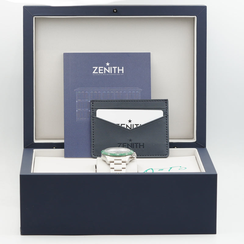 SOLD - 6/17/24 - Zenith Chronomaster Sport Aaron Rodgers Limited Edition B&P 2023
