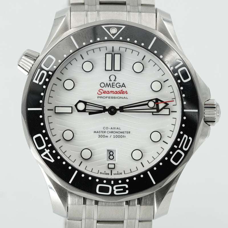 SOLD - 3/5/25 - Omega Seamaster Diver 300 White 210.30.42.20.04.001 B&P 2021