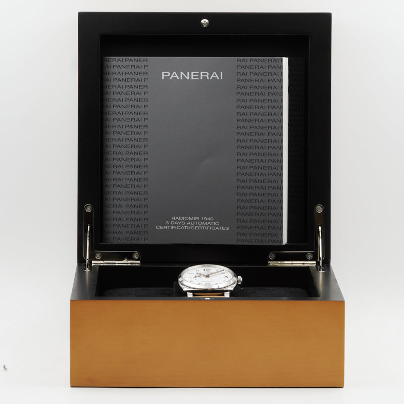 SOLD - Panerai Radiomir 1940 3 Days PAM00655 B&P 2021 White Dial Automatic
