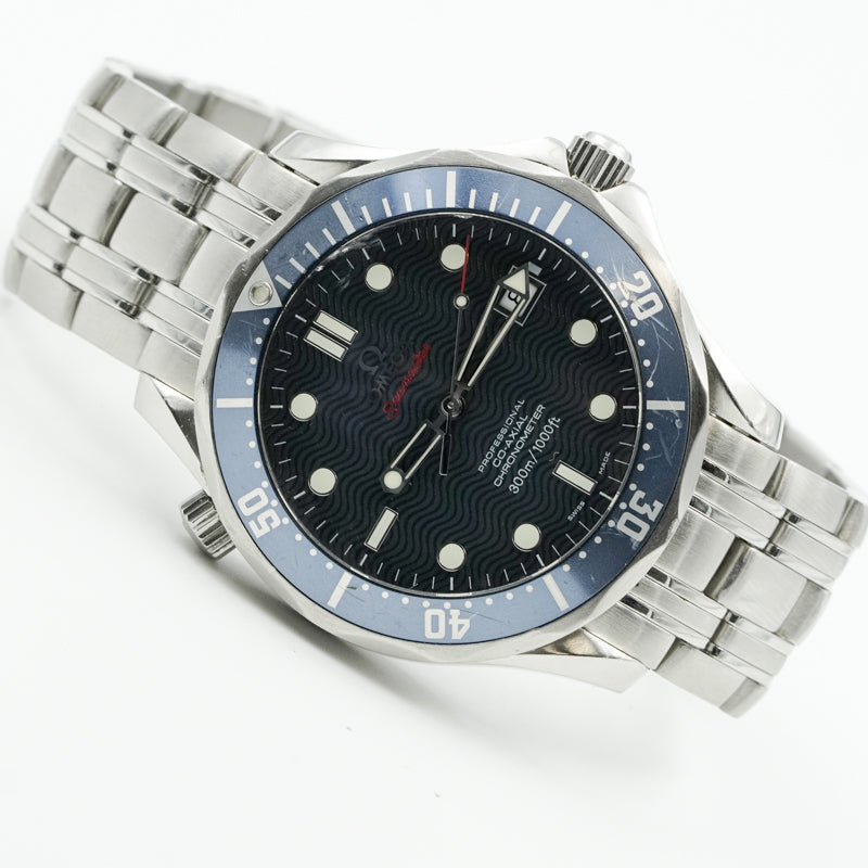 SOLD - 2/10/25 - Omega Seamaster Pro Diver 300 2220.80.00 Casino Royale Era Blue Dial 41mm