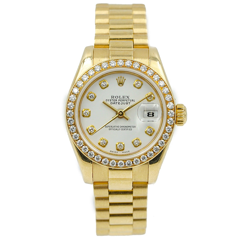 Rolex Datejust 26mm 179178 18K Yellow Gold & Diamond Bezel Circa 2005