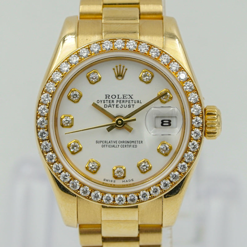Rolex Datejust 26mm 179178 18K Yellow Gold & Diamond Bezel Circa 2005