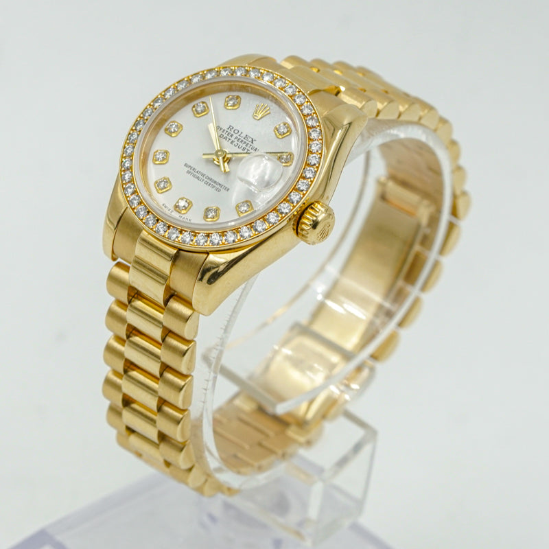 Rolex Datejust 26mm 179178 18K Yellow Gold & Diamond Bezel Circa 2005