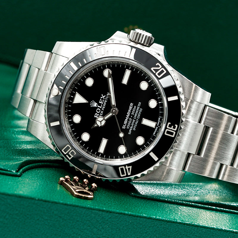 SOLD - Rolex Submariner 114060 40mm No Date B&P '19 Black Ceramic
