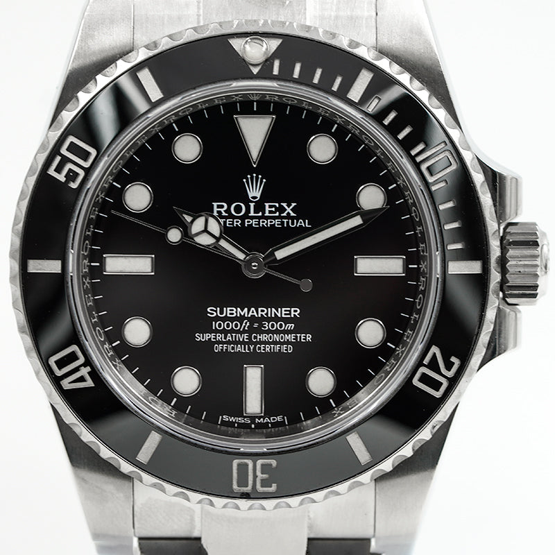 SOLD - Rolex Submariner 114060 40mm No Date B&P '19 Black Ceramic