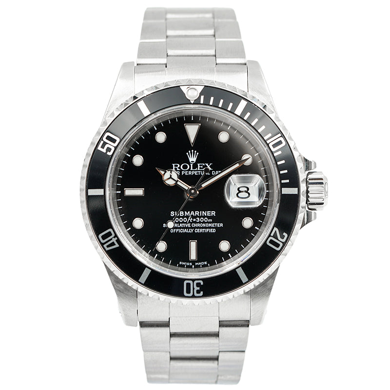 SOLD - Rolex Submariner 16610 Circa 2000 Stainless Steel Black Dial - Watch Only