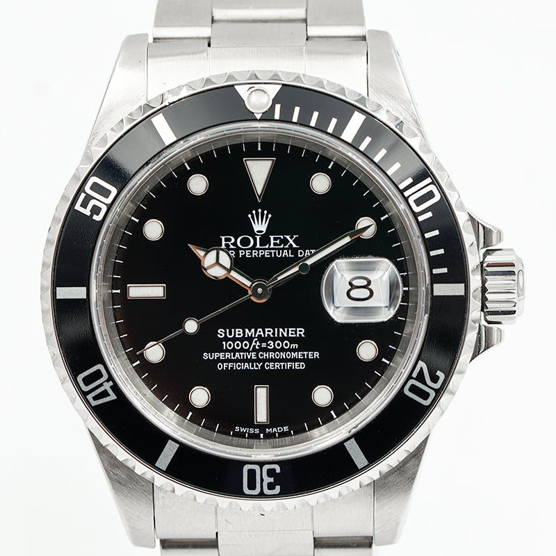 SOLD - Rolex Submariner 16610 Circa 2000 Stainless Steel Black Dial - Watch Only