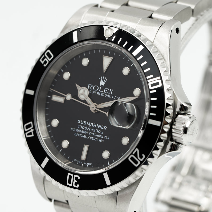 SOLD - Rolex Submariner 16610 Circa 2000 Stainless Steel Black Dial - Watch Only