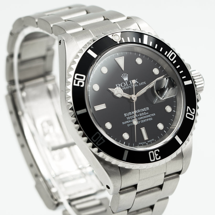 SOLD - Rolex Submariner 16610 Circa 2000 Stainless Steel Black Dial - Watch Only
