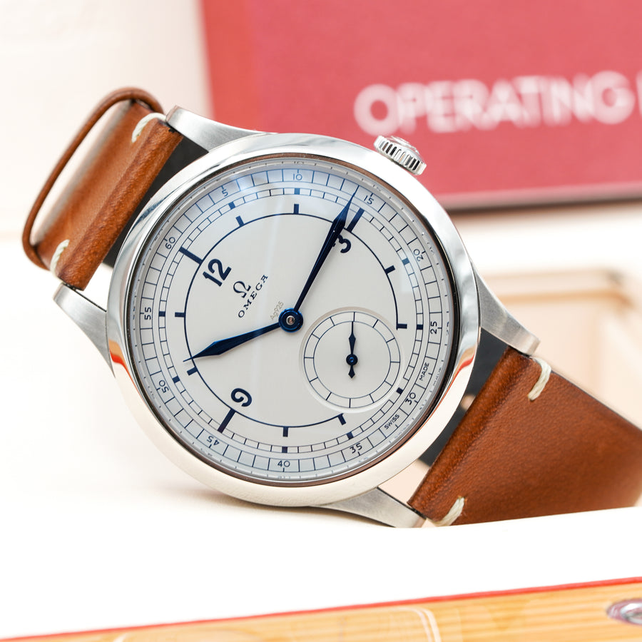 SOLD - Omega Specialties CK859 Silver Dial 511.12.39.21.99.002 B&P COSC 39mm