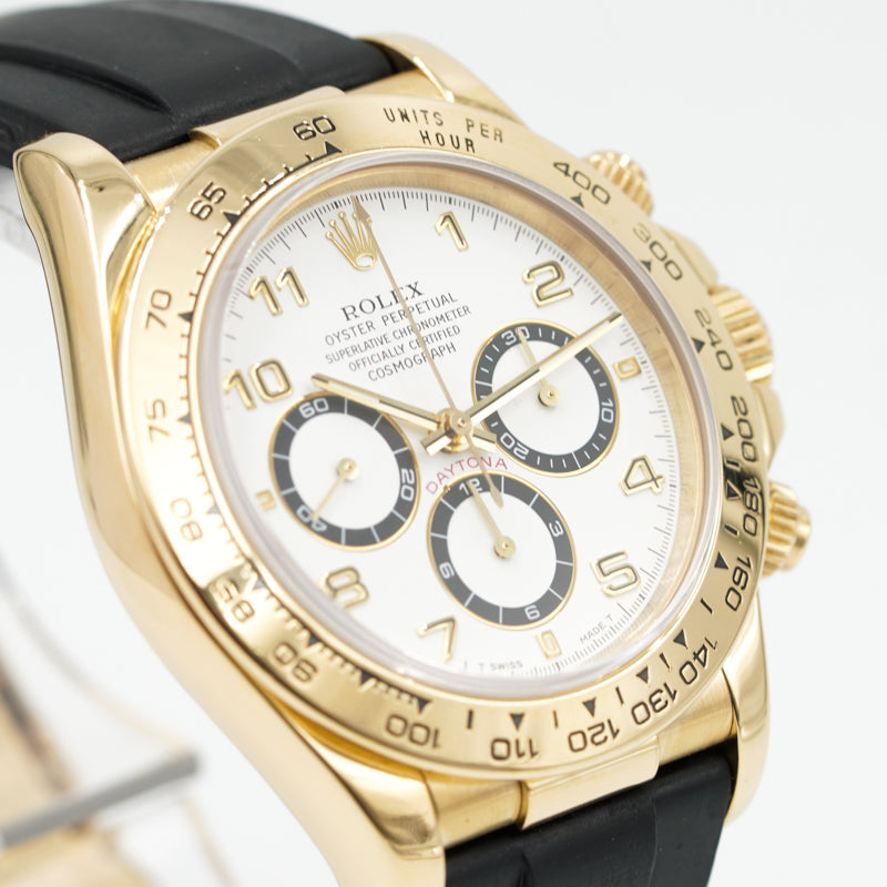 SOLD - 9/2/23 - Rolex Daytona 18k Yellow Gold Cosmograph White Dial 16518 '96