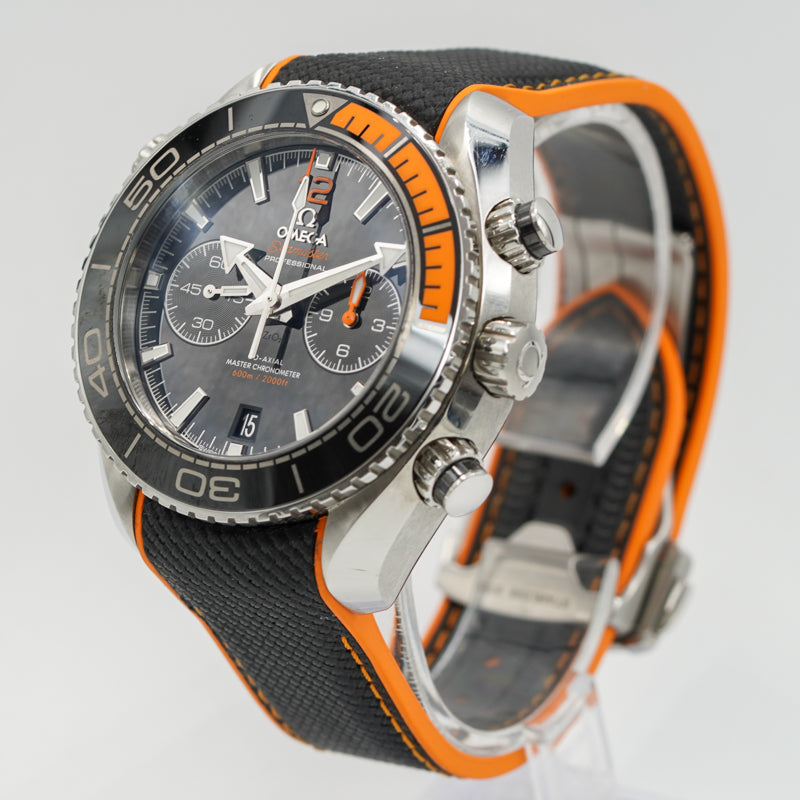 SOLD - Omega Planet Ocean Chronograph 215.32.46.51.01.001 Seamaster B&P Black & Orange