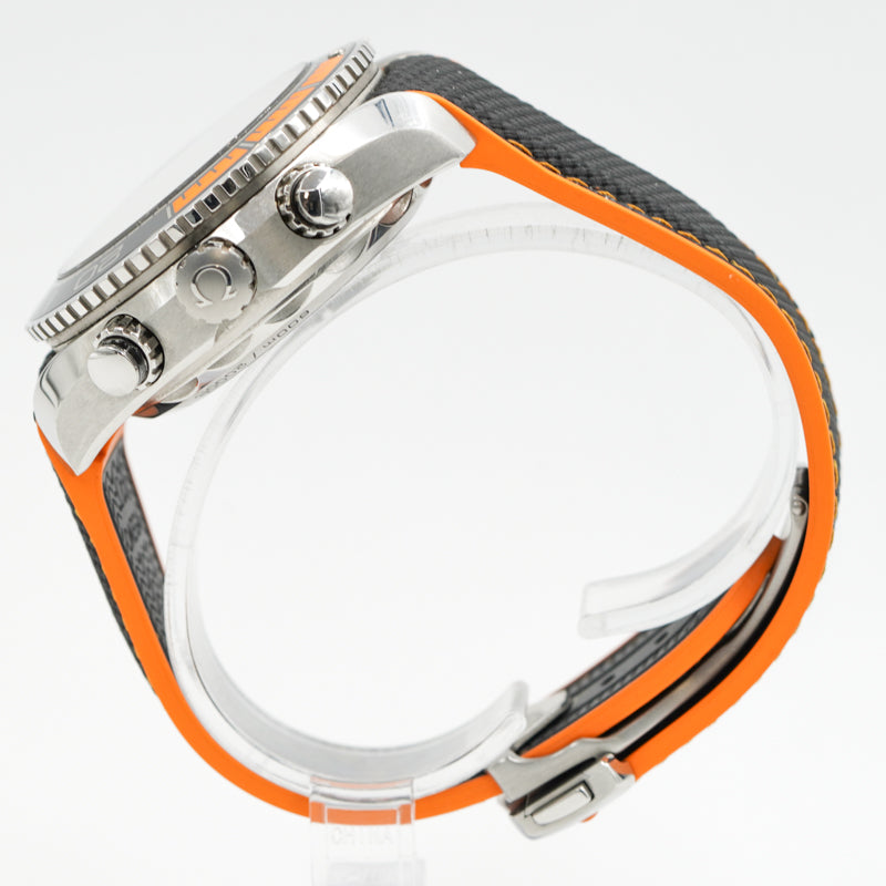 SOLD - Omega Planet Ocean Chronograph 215.32.46.51.01.001 Seamaster B&P Black & Orange