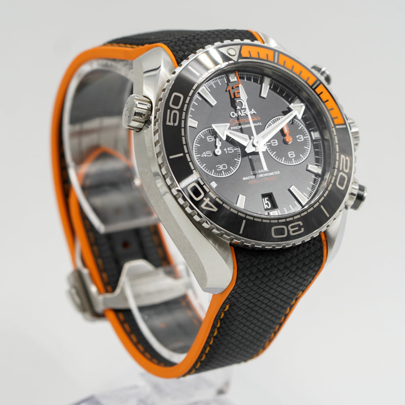 SOLD - Omega Planet Ocean Chronograph 215.32.46.51.01.001 Seamaster B&P Black & Orange