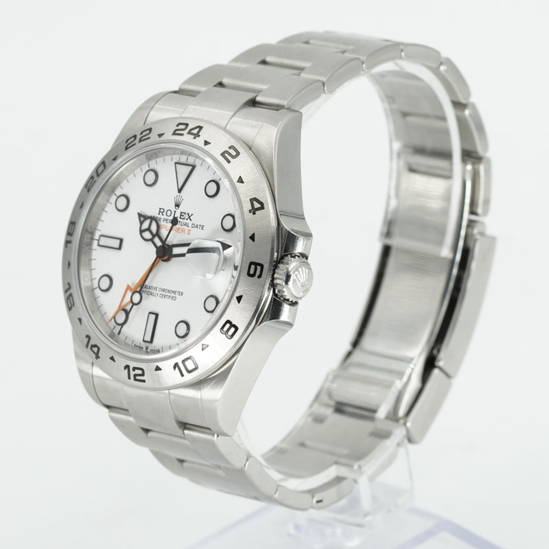 SOLD - 4/19/25 - Rolex Explorer II White 42mm 226570 B&P '23 Stainless Steel Polar Dial