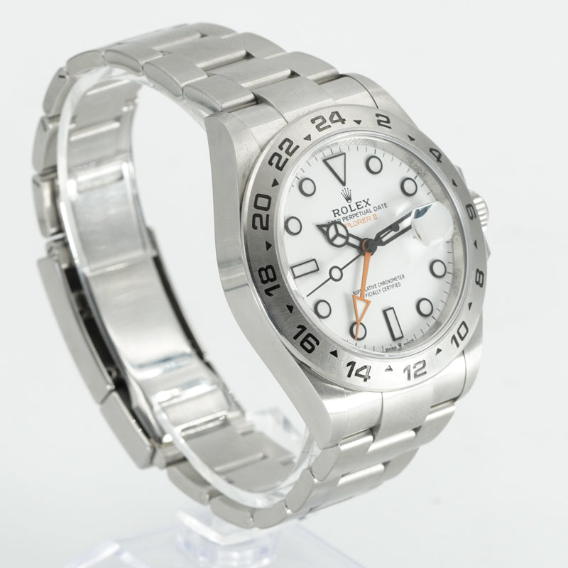 SOLD - 4/19/25 - Rolex Explorer II White 42mm 226570 B&P '23 Stainless Steel Polar Dial