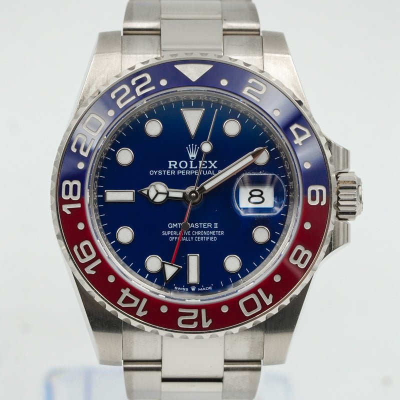 Rolex Pepsi GMT Master II 126719BLRO 40mm B&P 18k White Gold Blue Dial