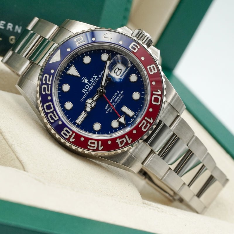 Rolex Pepsi GMT Master II 126719BLRO 40mm B&P 18k White Gold Blue Dial