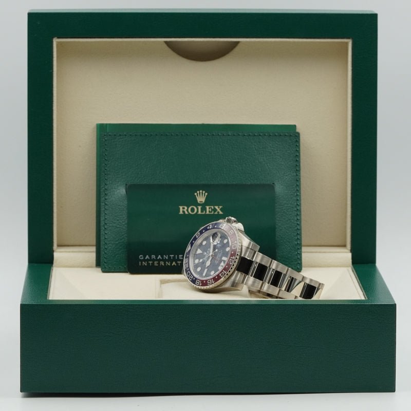 Rolex Pepsi GMT Master II 126719BLRO 40mm B&P 18k White Gold Blue Dial