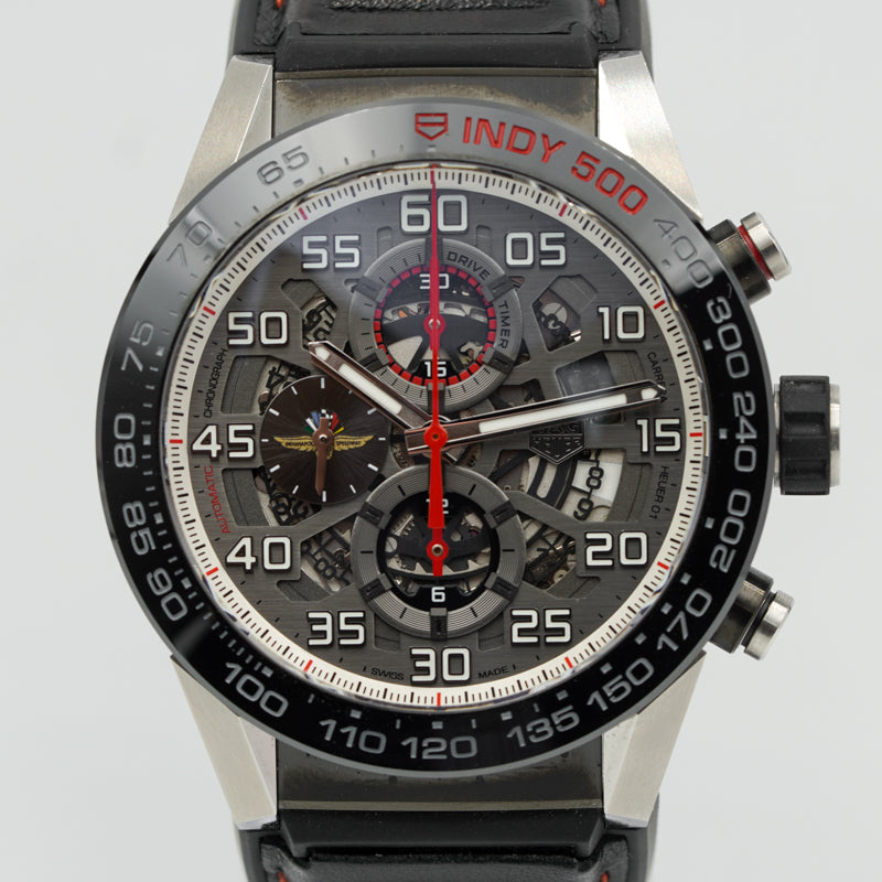 SOLD - Tag Heuer Carrera Indy 500 101st Running Ltd. Ed. CAR2A1D.FT6101 Skeleton Dial