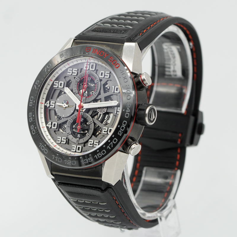 SOLD - Tag Heuer Carrera Indy 500 101st Running Ltd. Ed. CAR2A1D.FT6101 Skeleton Dial