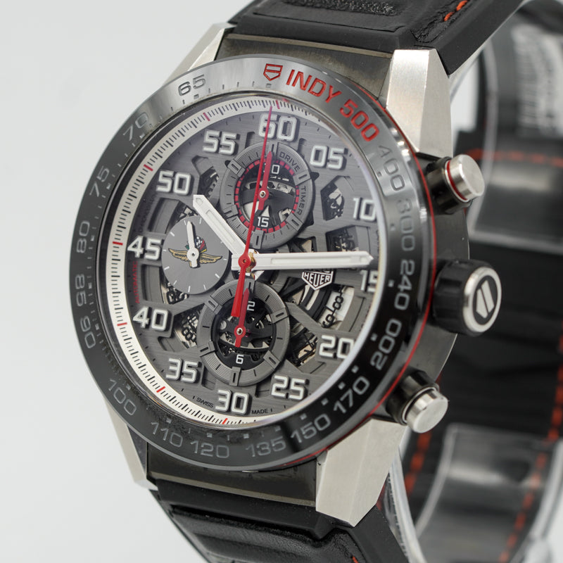 SOLD - Tag Heuer Carrera Indy 500 101st Running Ltd. Ed. CAR2A1D.FT6101 Skeleton Dial