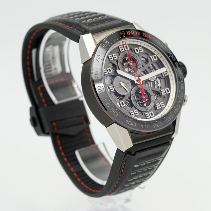 SOLD - Tag Heuer Carrera Indy 500 101st Running Ltd. Ed. CAR2A1D.FT6101 Skeleton Dial