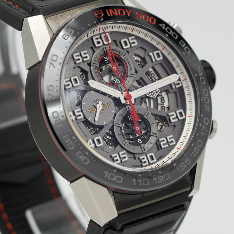 SOLD - Tag Heuer Carrera Indy 500 101st Running Ltd. Ed. CAR2A1D.FT6101 Skeleton Dial