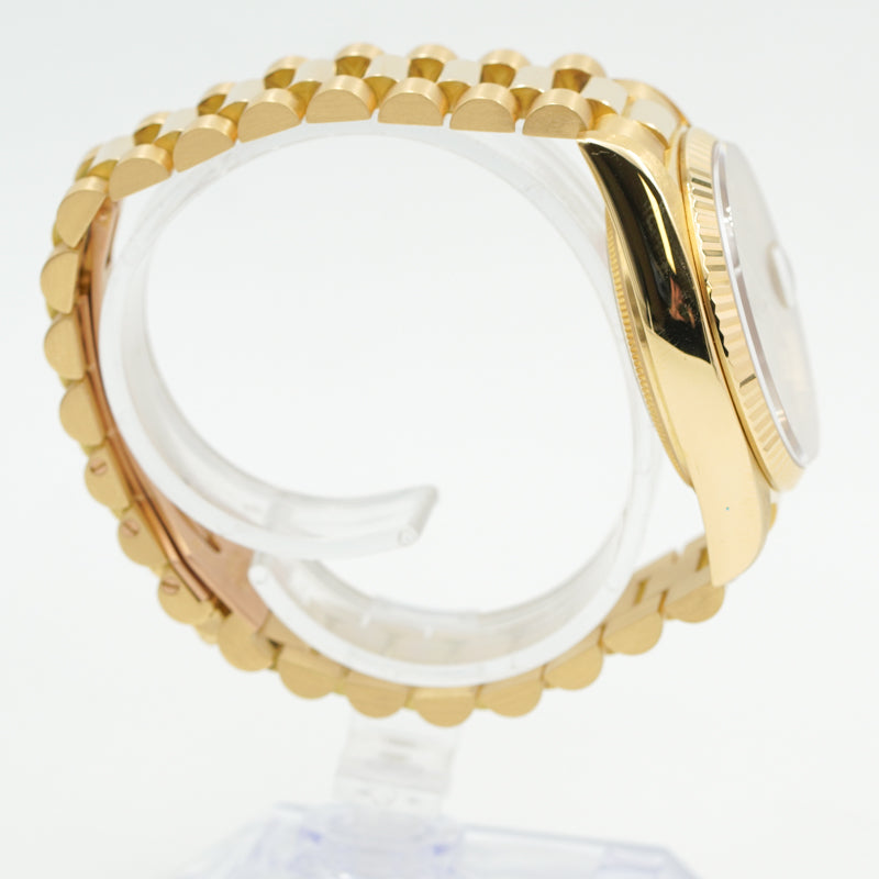SOLD - 10/2/23 - Rolex Day-Date President 18038 Diamond Dial Yellow Gold 36mm 78