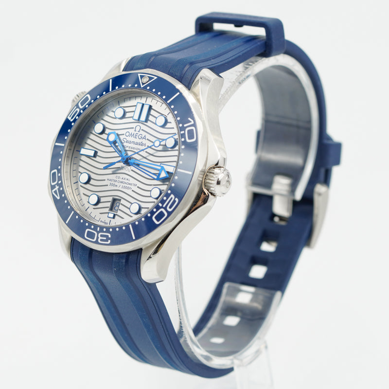 SOLD - Omega Seamaster Diver 300 Grey Dial 42mm Blue Rubber Strap 210.32.42.20.06.001