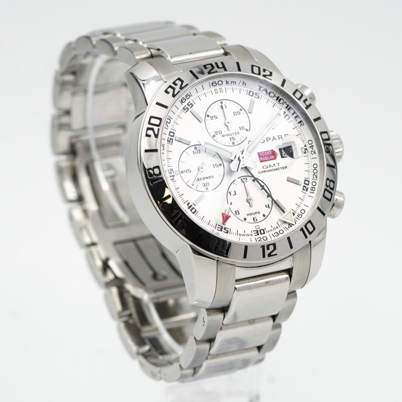 SOLD - Chopard Mille Miglia 158992-3002 GMT Chronograph White Dial B&P 2011