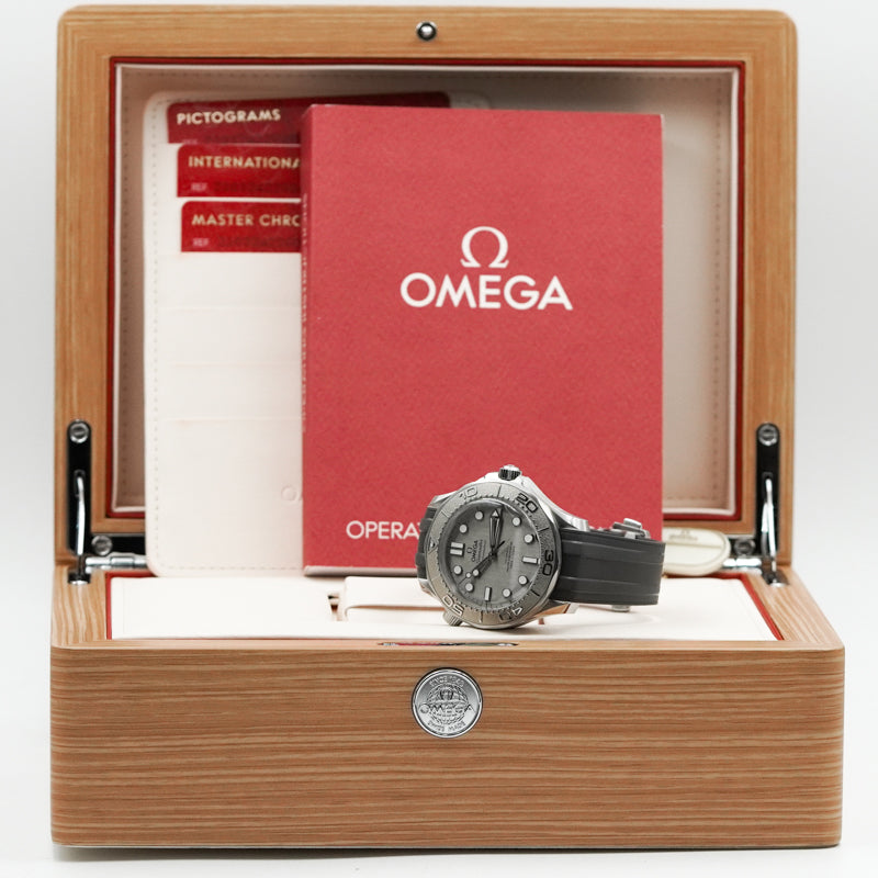 SOLD - 5/20/25 - Omega Seamaster Pro 300M 210.32.42.20.06.002 Silver Dial Rubber Strap B&P 2025