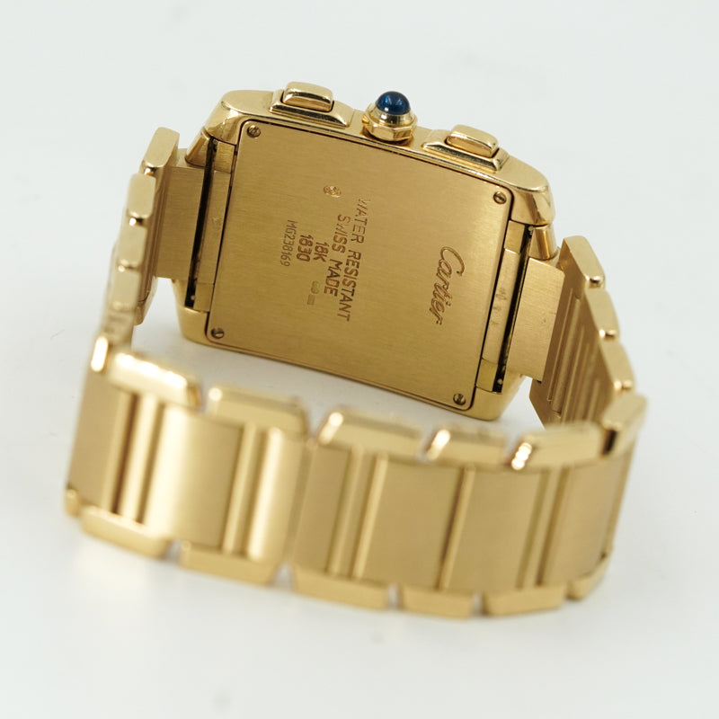 Cartier Tank Francaise Chronograph 18K Yellow Gold Quartz W50005R2