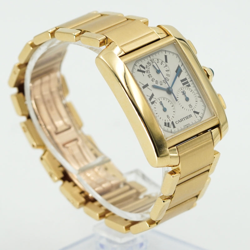 Cartier Tank Francaise Chronograph 18K Yellow Gold Quartz W50005R2