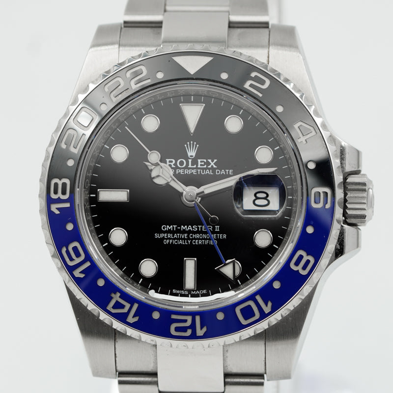 SOLD - 8/26/23 - Rolex GMT Master II 116710BLNR Batman Stainless Steel 40mm