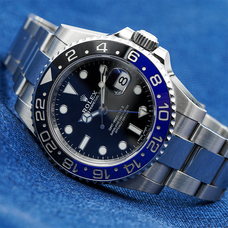 SOLD - 8/26/23 - Rolex GMT Master II 116710BLNR Batman Stainless Steel 40mm