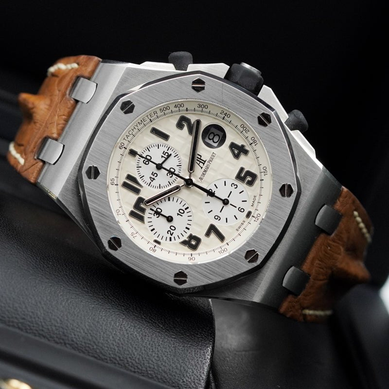 SOLD - 8/6/25 - Audemars Piguet Safari Royal Oak Offshore Chrono 26170ST.OO.D091CR.01 B&P 2018