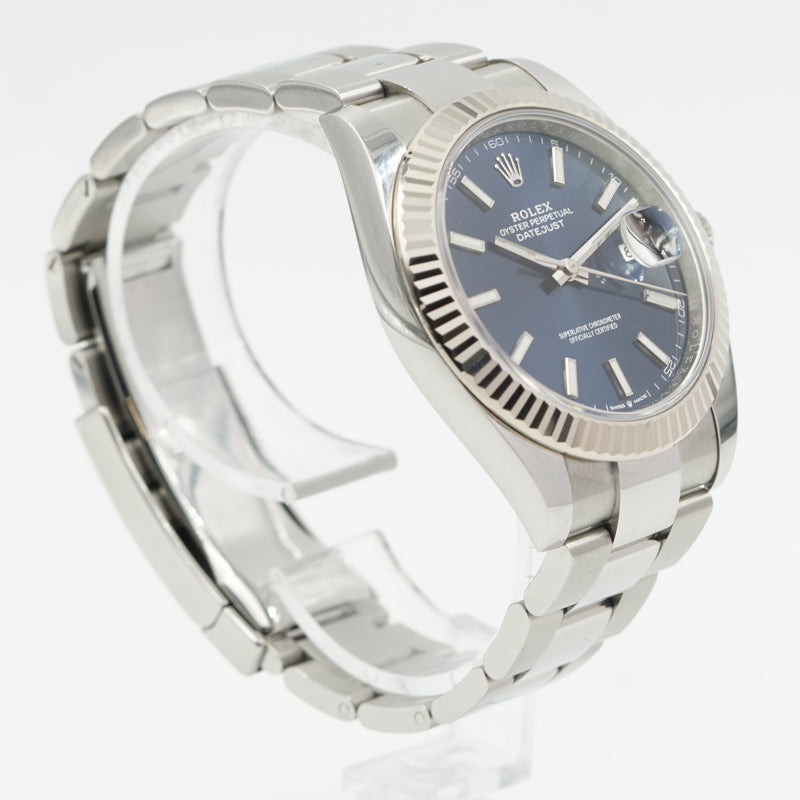 SOLD - 10/05/23 - Rolex Datejust 126334 Blue Dial 41mm Fluted Bezel B&P 2022