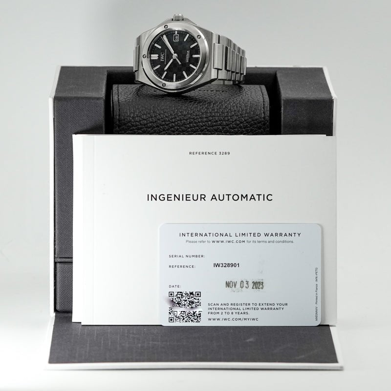 IWC Ingenieur IW328901 40mm Black Dial B&P 2023 Automatic