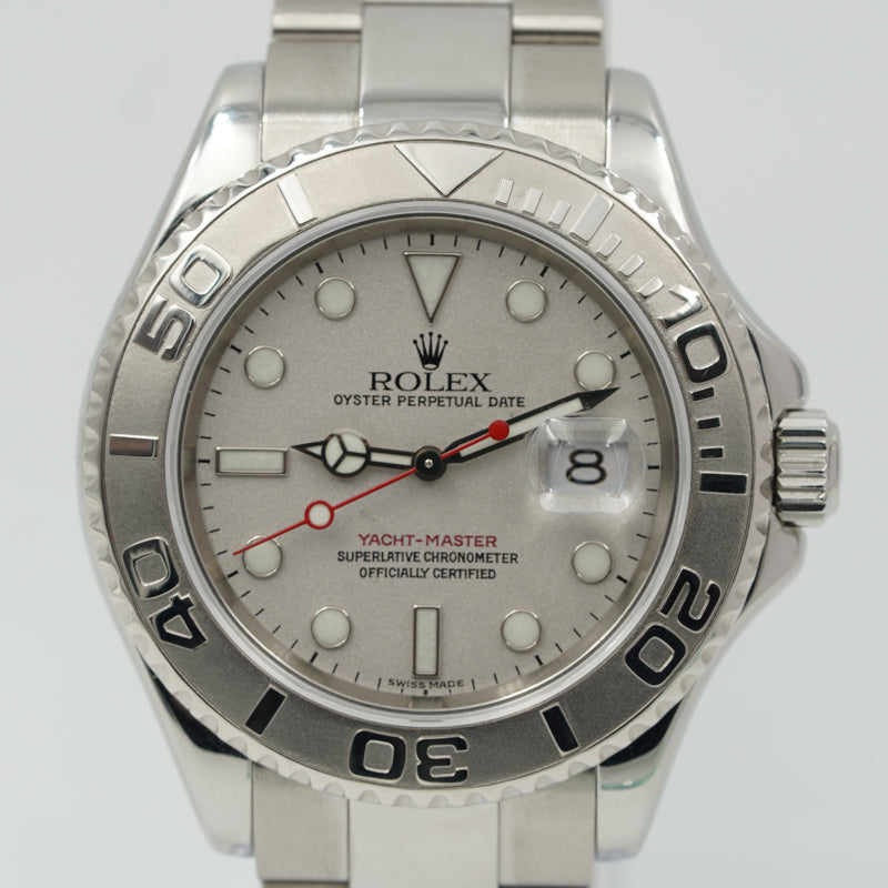 SOLD - 10/12/23 - Rolex Yachtmaster 16622 w. Box 2004 Platinum Dial & Bezel 40mm