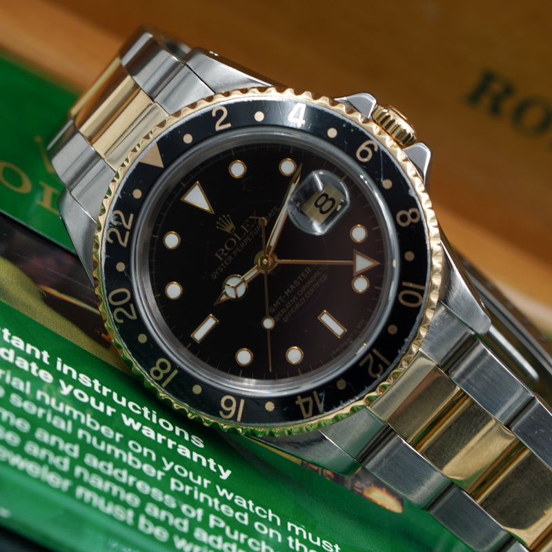 Rolex GMT Master II 16713 Two-Tone Circa 1994 w. Box 40mm