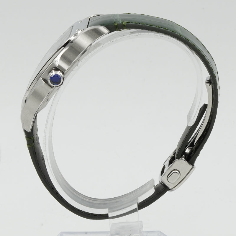 SOLD - 8/10/24 - Cartier Santos Green Dial WSSA0062 Stainless Steel B&P
